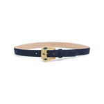 Cordelia Belt in midnight suede, angle