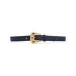 Cordelia Belt in midnight suede, front