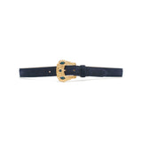 Cordelia Belt in midnight suede, front