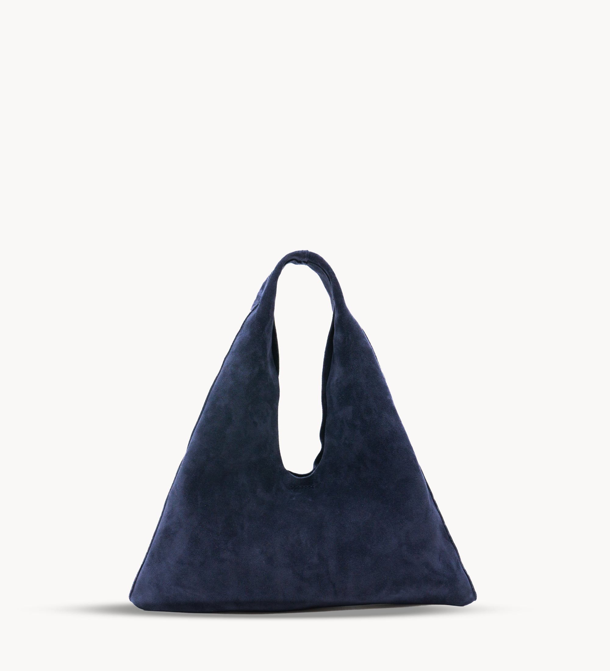 Mila Mini - Handheld Suede Navy Italian Leather Handbag - Streets Ahead