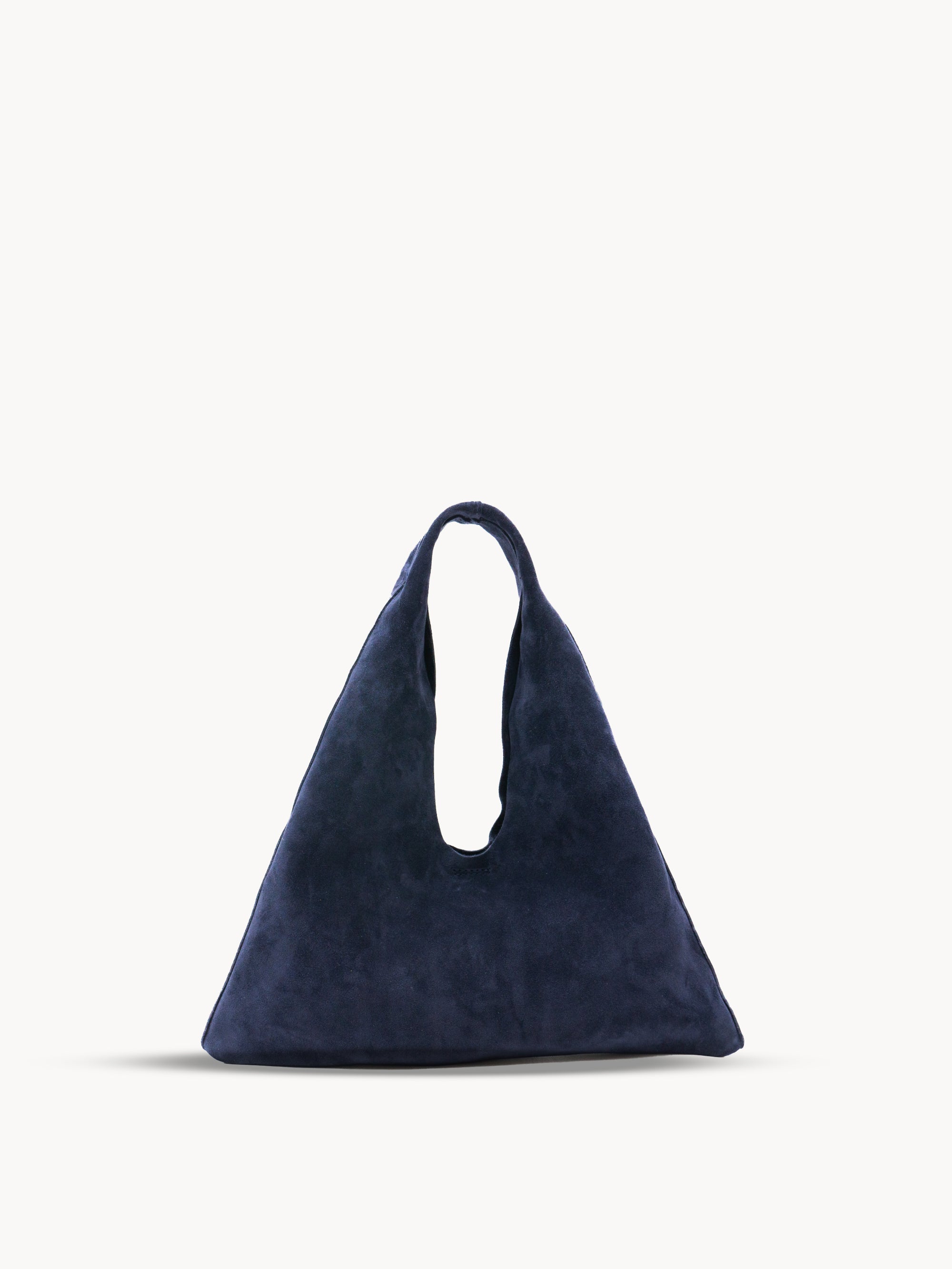 Mila Mini - Handheld Suede Navy Italian Leather Handbag - Streets Ahead