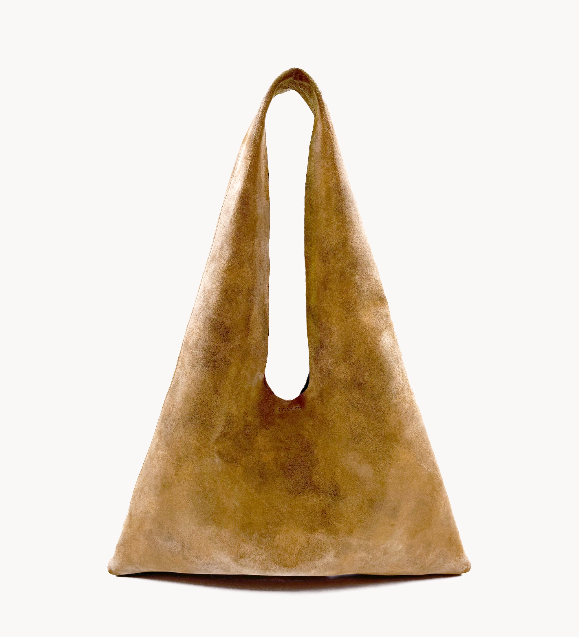 Elody Hobo - Soft Tan Suede Light Weight Leather Handbag - Streets Ahead