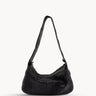 Noir Handbag - Tooled Italian Leather Shoulder Bag - Streets Ahead