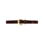 Mireille Belt in burgundy suede, front