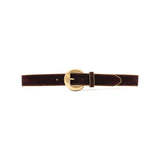 Mireille Belt in burgundy suede, front