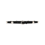Philippa Belt in black leather, front