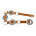 Lilienne Belt in chocolate brown Italian suede with silver-plated floral western buckle, Streets Ahead