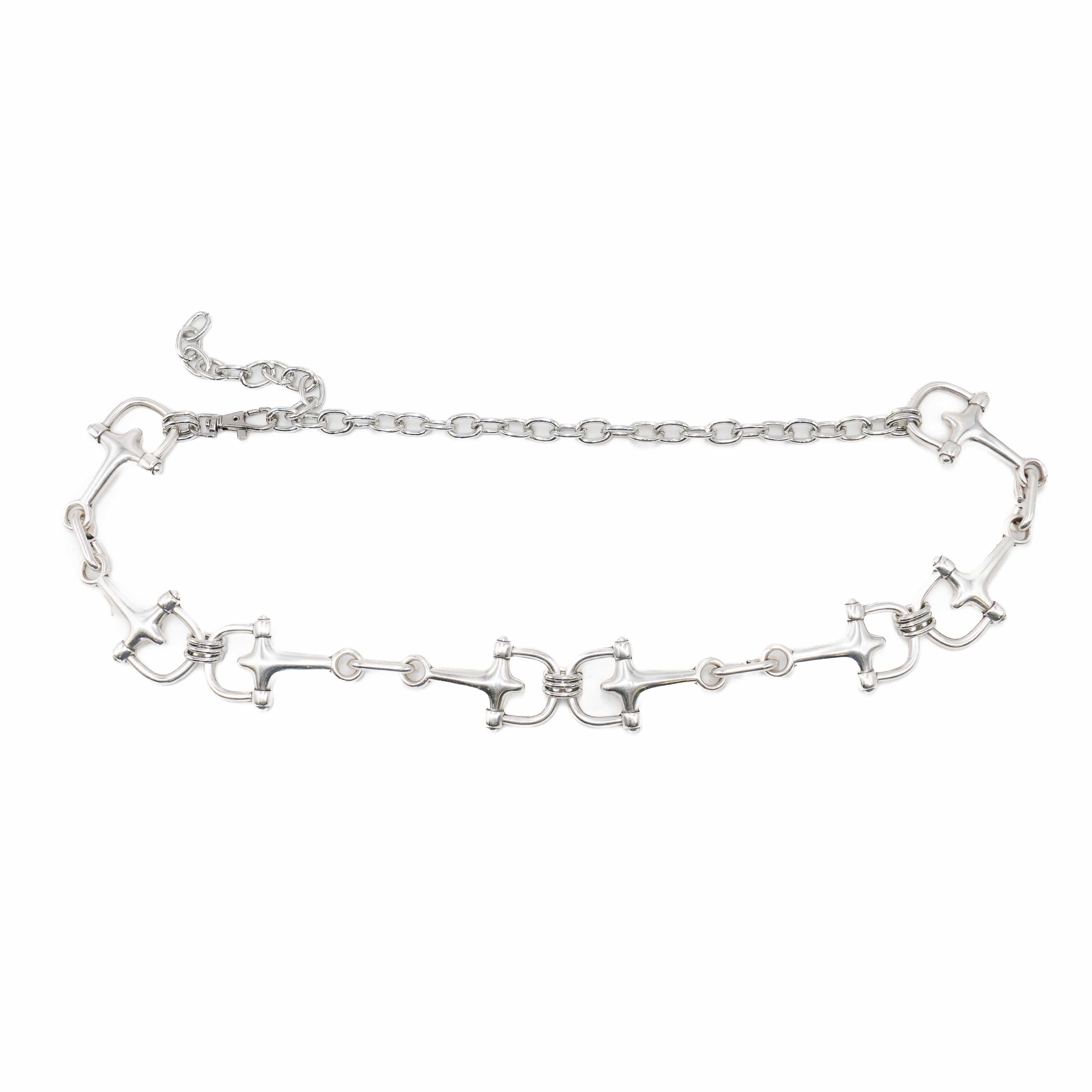 Marin Chain Belt in silver-plated equestrian hardware, Streets Ahead