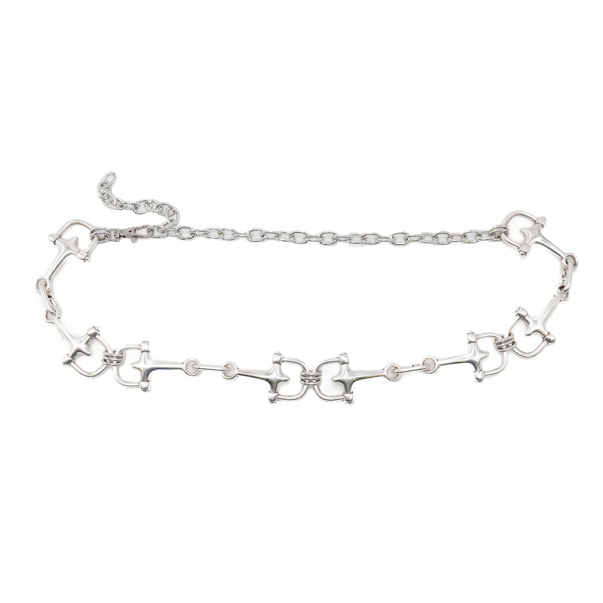 Marin Chain Belt – Silver Equestrian Chain Statement Belt  display picture 3