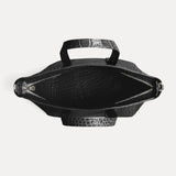 Isla Bag – black minimalist Italian leather handbag with zipper closure and removable crossbody strap, handcrafted in Los Angeles - Streets Ahead