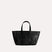 Isla Bag – black minimalist Italian leather handbag with zipper closure and removable crossbody strap, handcrafted in Los Angeles - Streets Ahead