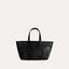 Isla Bag – black minimalist Italian leather handbag with zipper closure and removable crossbody strap, handcrafted in Los Angeles - Streets Ahead