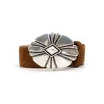 Marisol Belt in tobacco suede, coiled