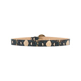 Oriana Belt in teal python embossed leather, back