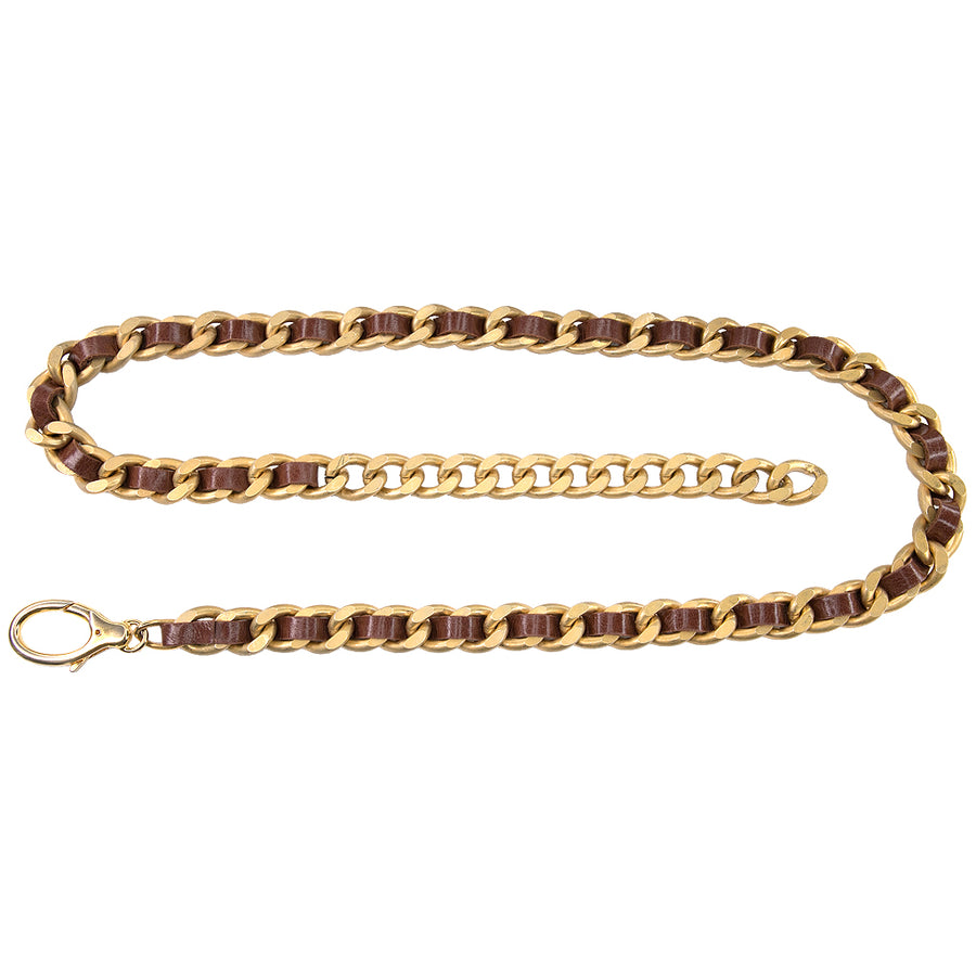 Cybele Belt - Chain Leather Gold - Streets Ahead