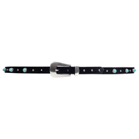 美品 Turquoise Narrow Studs Belt Amazon.co.jp: HC-32-TQ Turquoise Narrow Studs Belt Black