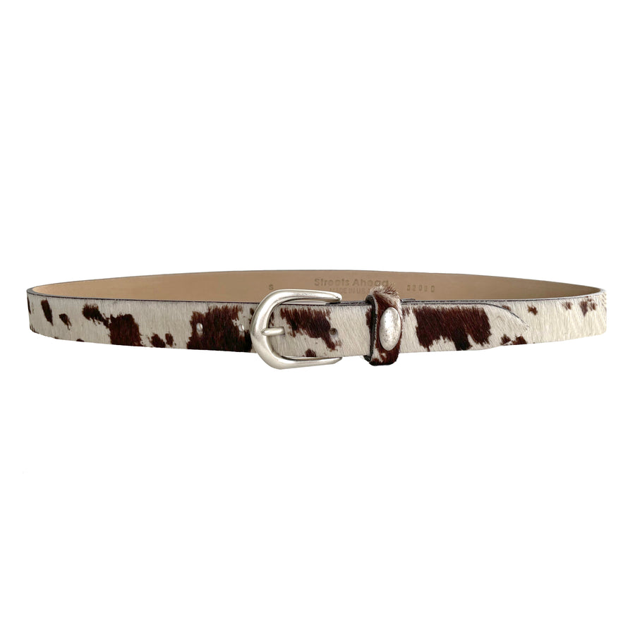 Brinn Belt - Cow Print Silver - Streets Ahead