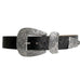Braun Belt in tooled Italian leather with engraved antique silver buckle set, Streets Ahead