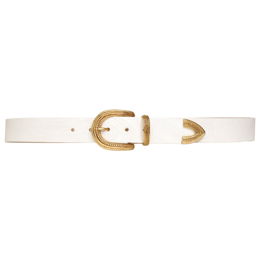 Elizabeth Belt - White Matte Gold Vintage - Streets Ahead