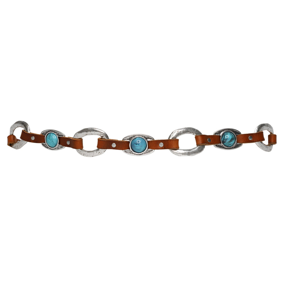 Iris Belt - Silver Rings Turquoise - Streets Ahead