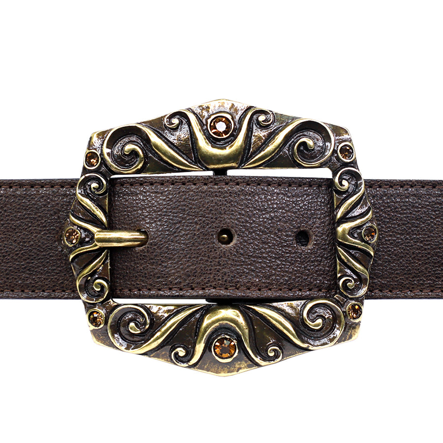 Carlie Belt - Dark Chocolate Brass - Streets Ahead