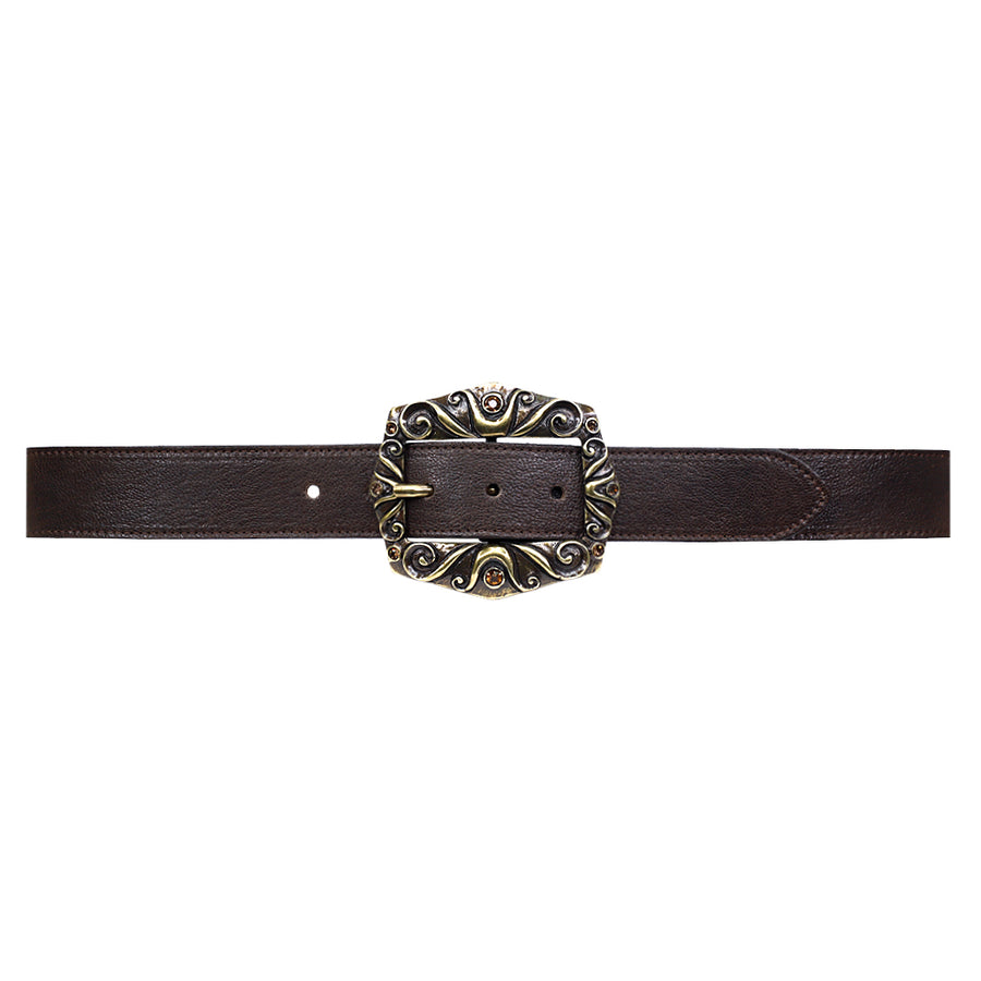 Carlie Belt - Dark Chocolate Brass - Streets Ahead