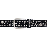 Jagger -Black Belt Silver Studs - Streets Ahead