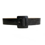 Magda Black - Waist Croco Covered Buckle - Streets Ahead
