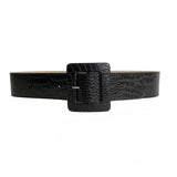 Magda Black - Waist Croco Covered Buckle - Streets Ahead