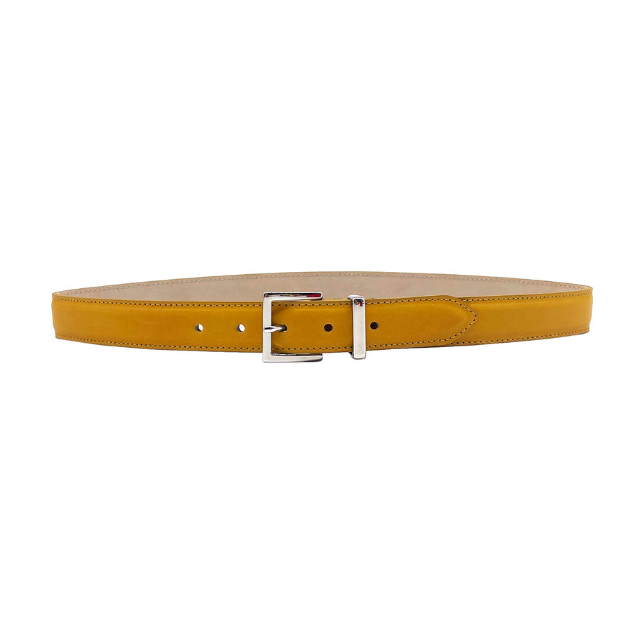 Halo Belt - Yellow Feather Edge Silver Buckle - Streets Ahead