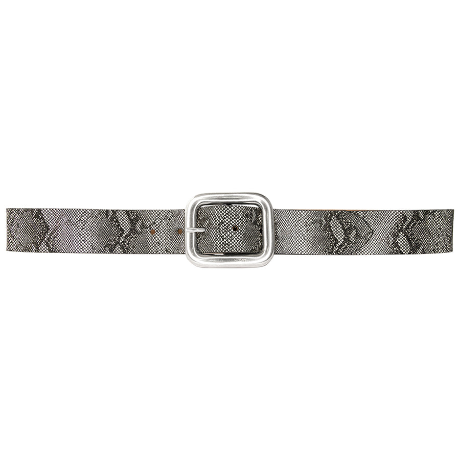 Alice Belt - Snake Print Black White Silver - Streets Ahead