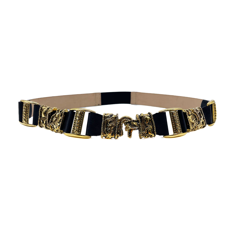 Esme Belt - Vintage Gold Hardware Leather Belt - Streets Ahead