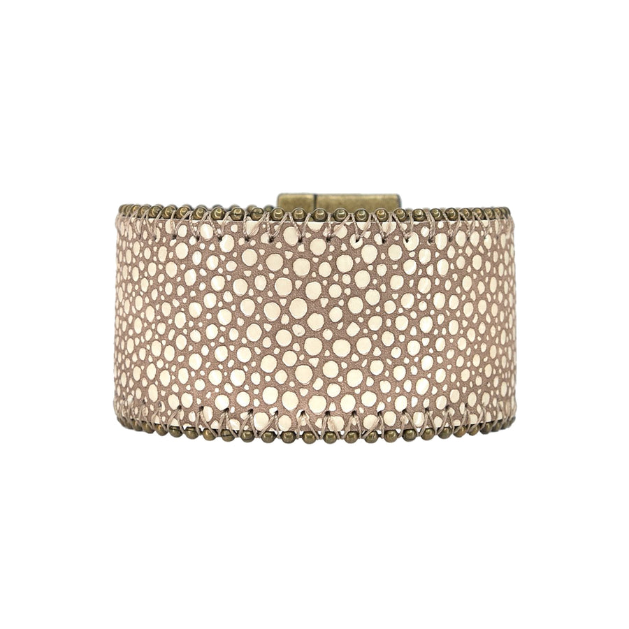 Valentina Cuff - Stingray-Embossed Brass - Streets Ahead