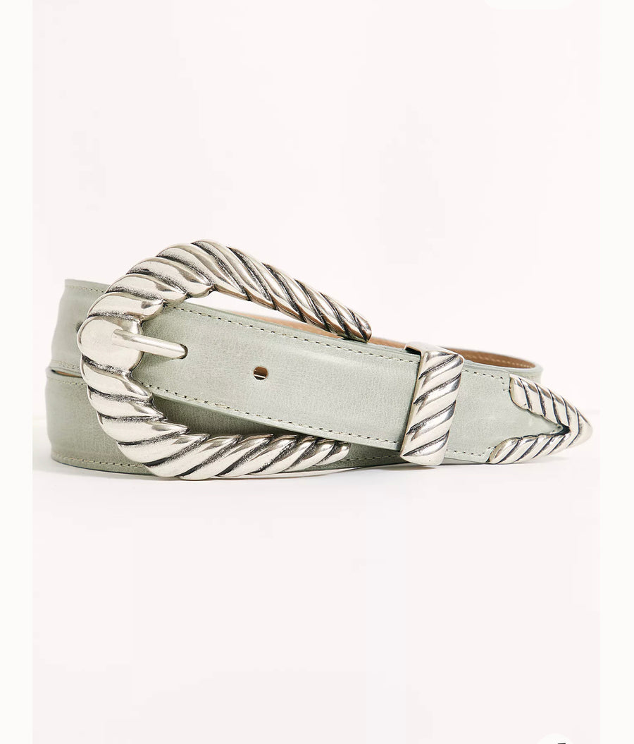 Off To The Races Belt -  Silver Sage Leather - Streets Ahead