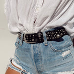 Jagger -Black Belt Silver Studs - Streets Ahead