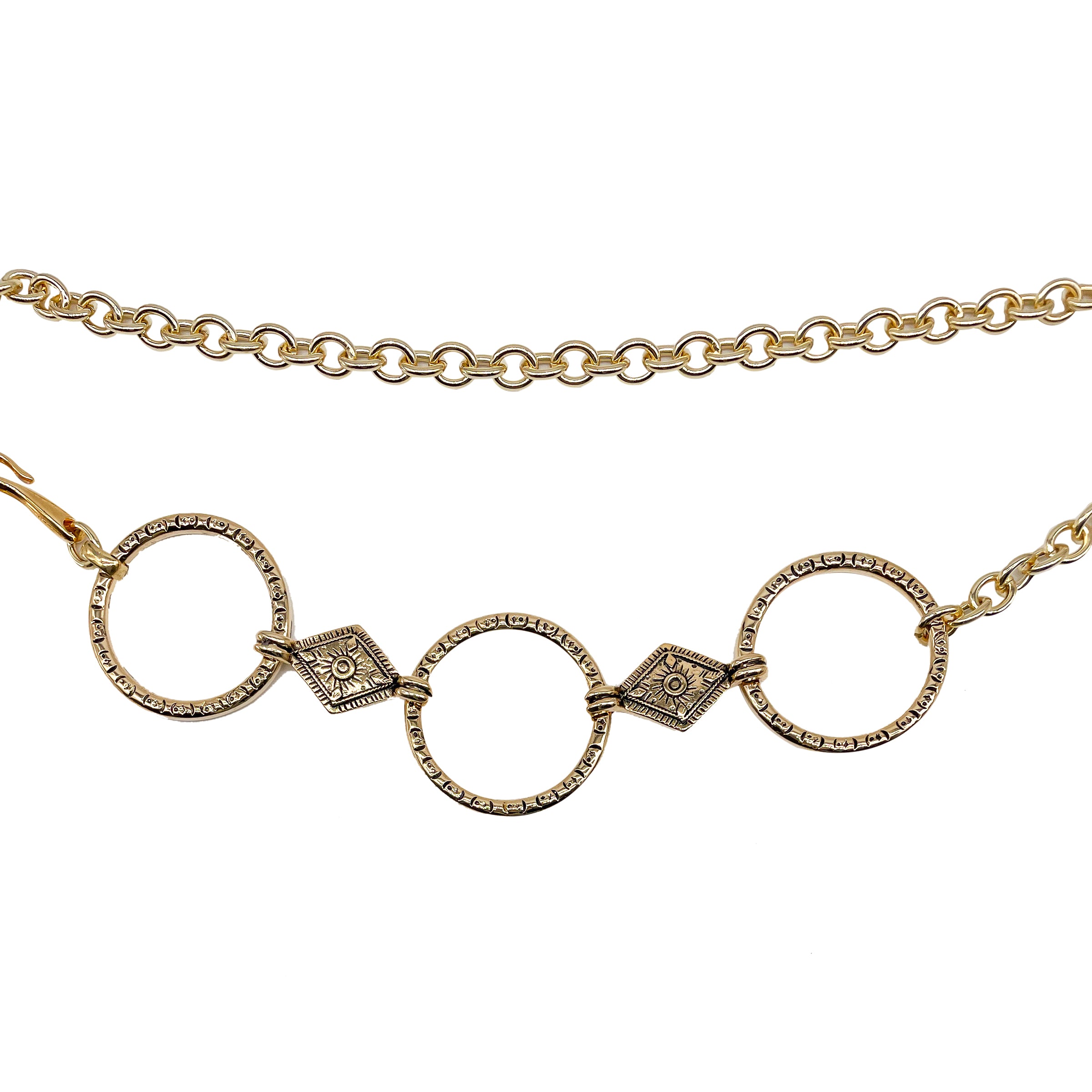 Streets Ahead Isla Chain Belt — light gold chain belt, handcrafted in Los Angeles