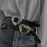 Silver Hammered Heart - Belts - StreetsAheadInc