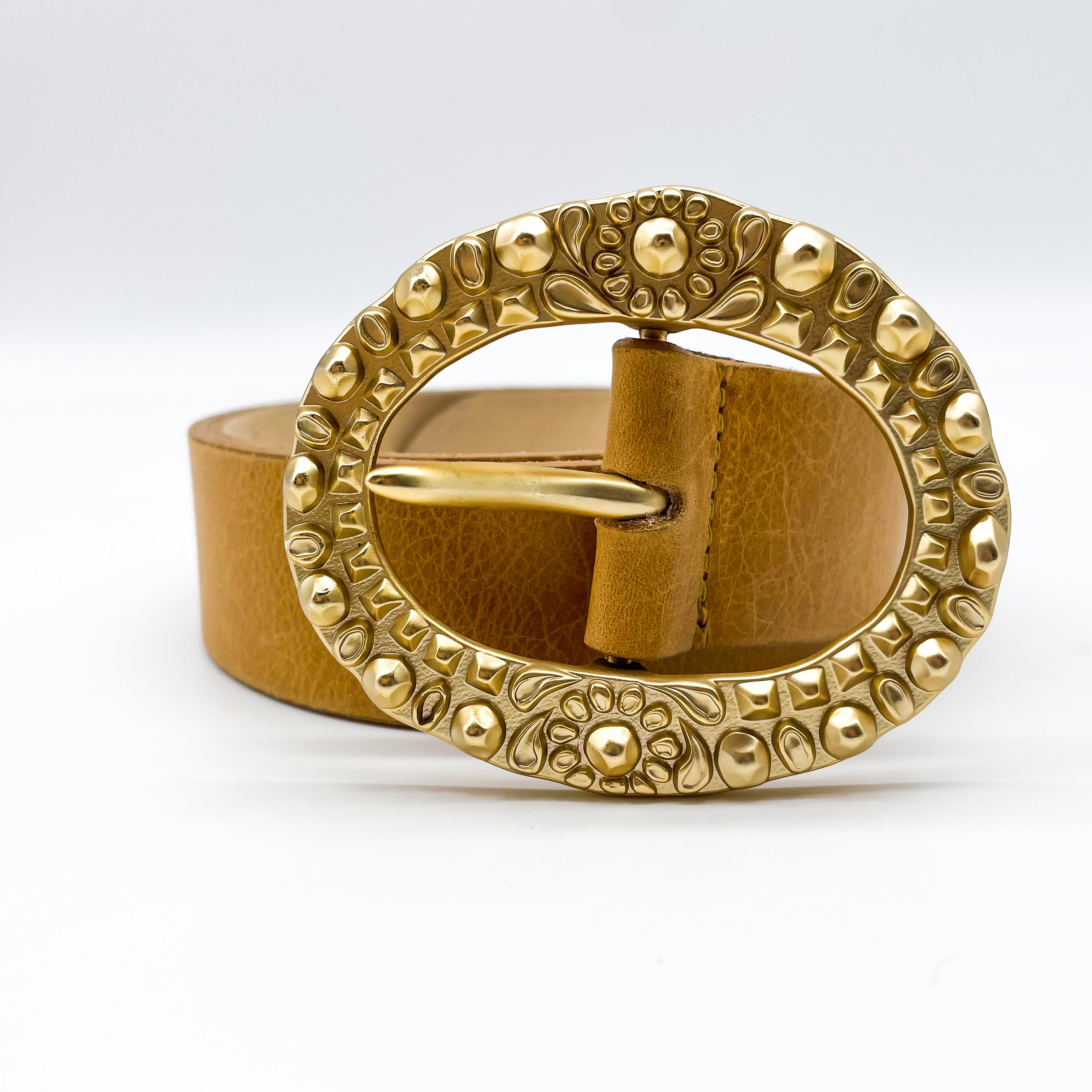 Streets Ahead Ainsley Belt — tan leather belt, handcrafted in Los Angeles