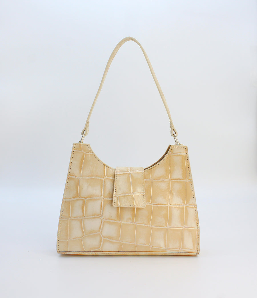 Baby Willa X Croc Embossed Leather - Cream