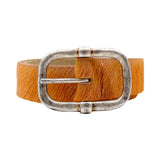 Lanie Belt - Orange Calf Hair Italian Jean Belt - Streets Ahead
