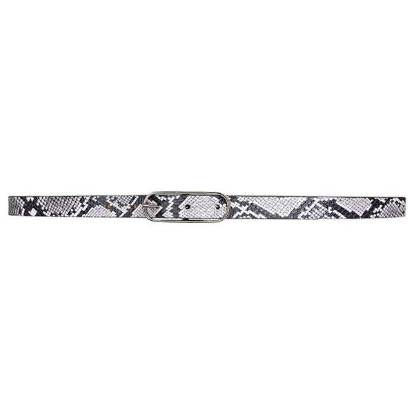 Eugenia Belt - Snake Print Grey Black Silver - Streets Ahead