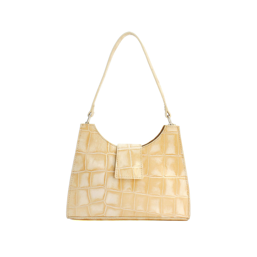 Baby Willa X Croc Embossed Leather - Cream