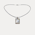Crystal Pendant - Crystal Leather Necklace - Streets Ahead