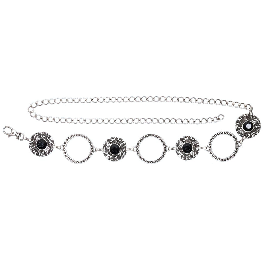 Fanya Belt - Silver Chain Black - Streets Ahead