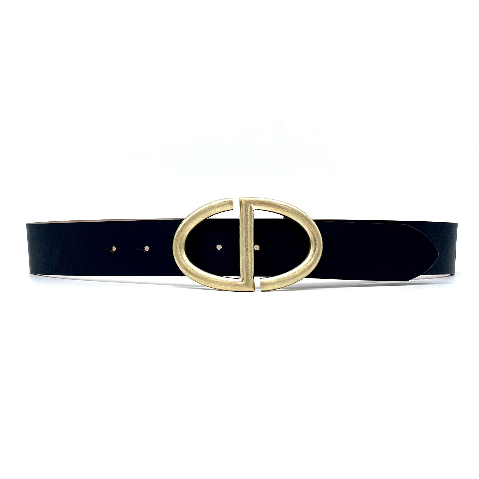 Scarlet Gold Belt in soft Italian leather with gold S-shaped buckle, Streets Ahead
