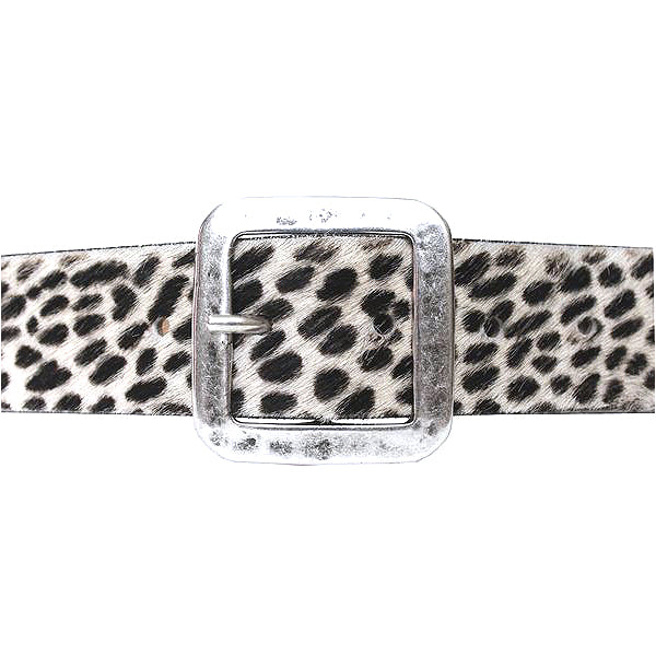 Streets Ahead Neve Belt — cheetah calf-hair leather belt, handcrafted in Los Angeles