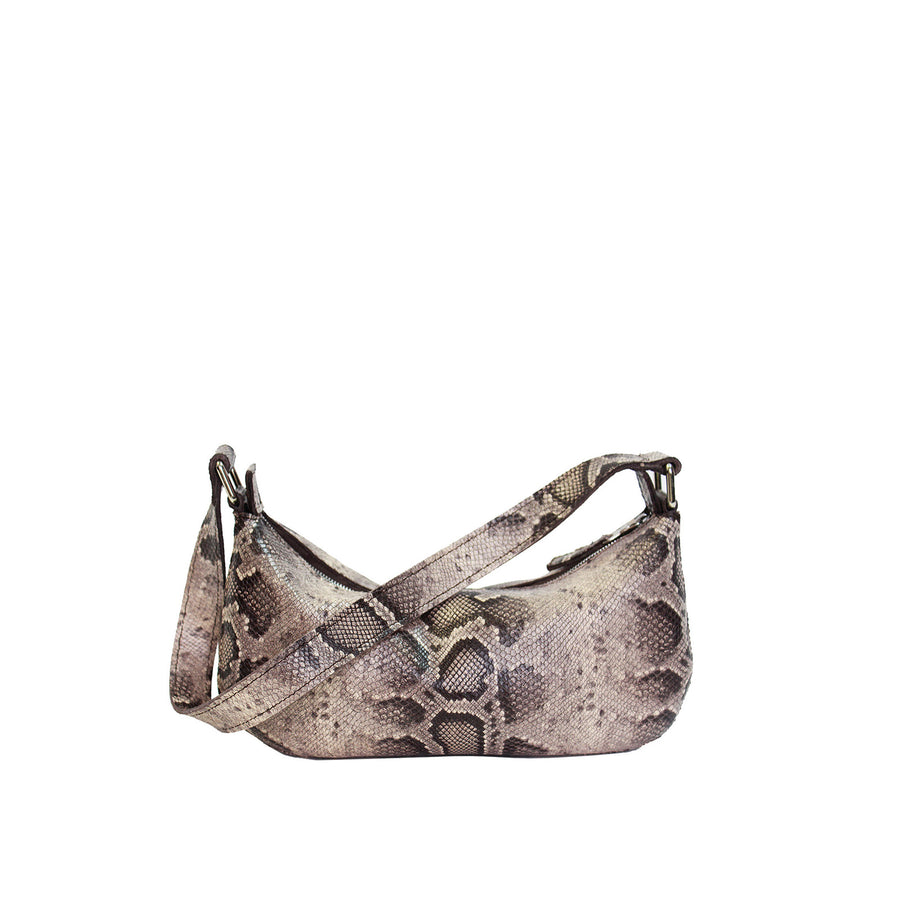 Half Moon - Python Embossed Leather