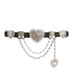 Mia Heart Belt in black Italian leather with antique silver-plated engraved heart buckle set, Streets Ahead