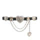 Mia Heart Belt – vintage-inspired black Italian leather belt with antique silver hand-engraved hardware, handcrafted in the USA - Streets Ahead